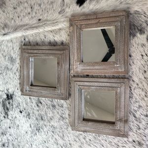 Farmhouse Set of Three Mirrors - small sign